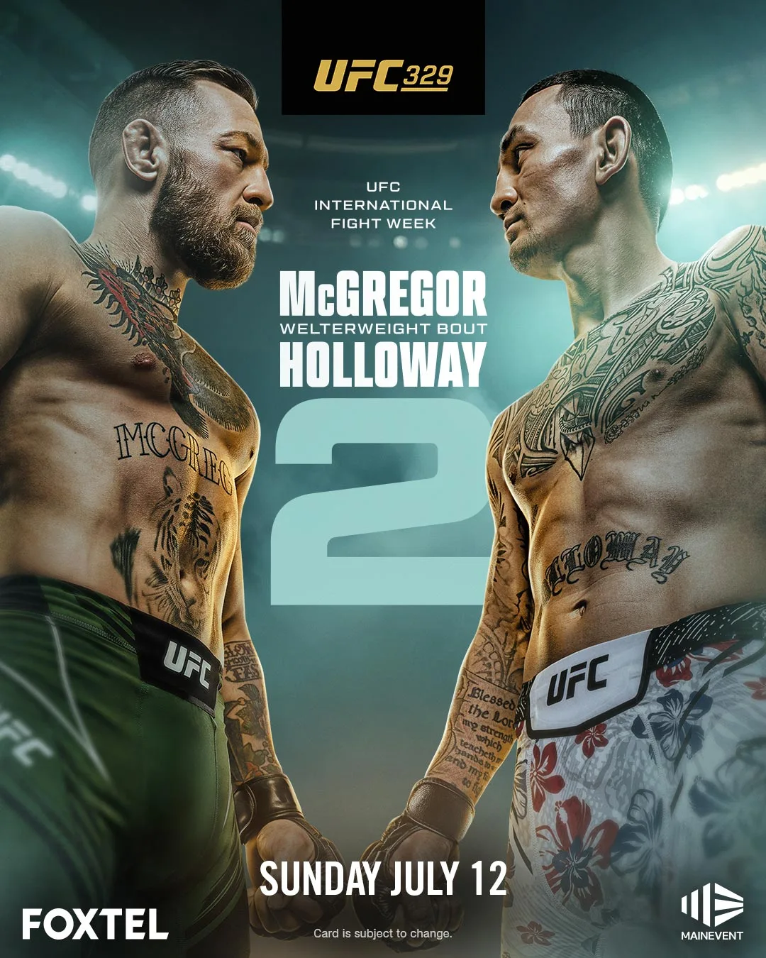 UFC McGregor v Holloway