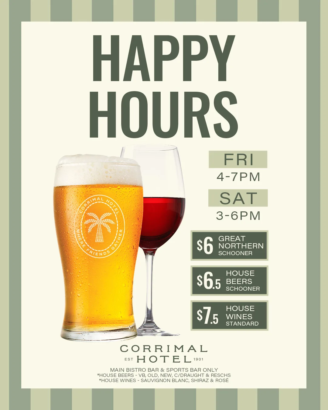Corrimal Hotel happy hours